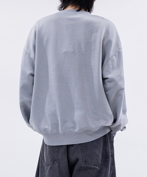 THRASHER(スラッシャー)の「【at】〔THRASHER/スラッシャー〕ダメージデニムアップリケ ピグメント クルーネックスウェット(スウェット・メンズ・チャコールグレー/ブラウン/ピンク/グレー・MEDIUM/LARGE)」の20枚目の写真