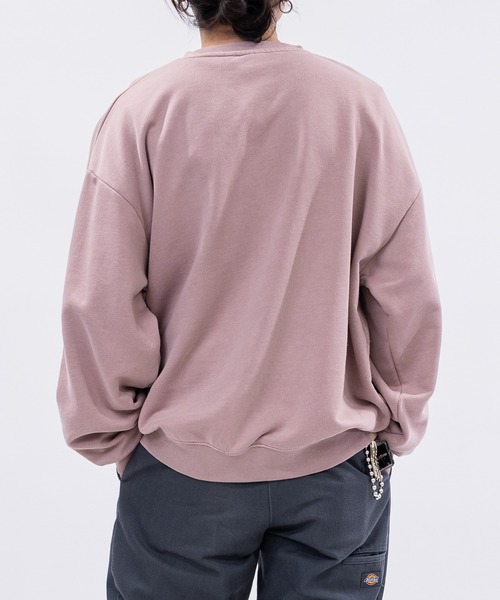THRASHER(スラッシャー)の「【at】〔THRASHER/スラッシャー〕ダメージデニムアップリケ ピグメント クルーネックスウェット(スウェット・メンズ・チャコールグレー/ブラウン/ピンク/グレー・MEDIUM/LARGE)」の8枚目の写真