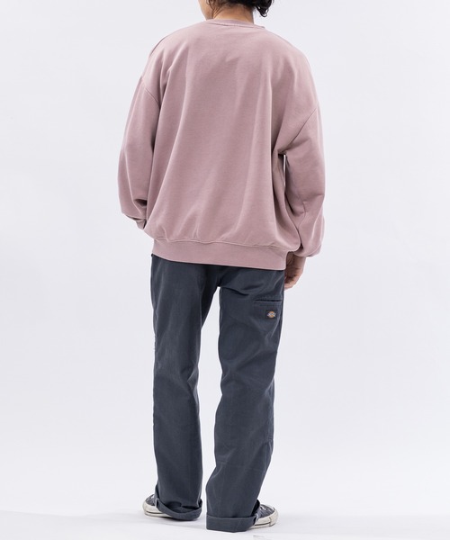 THRASHER(スラッシャー)の「【at】〔THRASHER/スラッシャー〕ダメージデニムアップリケ ピグメント クルーネックスウェット(スウェット・メンズ・チャコールグレー/ブラウン/ピンク/グレー・MEDIUM/LARGE)」の11枚目の写真
