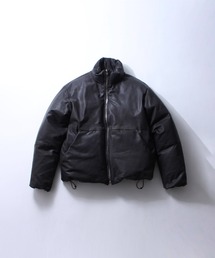 Damaged Leather Down Jacket