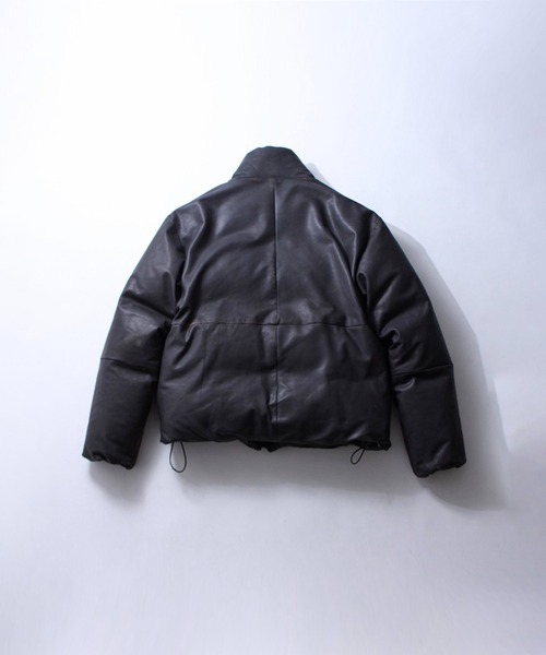 soe(ソーイ)の「Damaged Leather Down Jacket(ダウンジャケット/コート・メンズ・ブラック・1)」の2枚目の写真