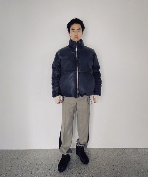 soe(ソーイ)の「Damaged Leather Down Jacket(ダウンジャケット/コート・メンズ・ブラック・1)」の3枚目の写真