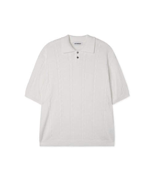 APOSTROPHE COMMA(アポストロフィコンマ)の「チェーンピケ半袖カラーTシャツ_グリーン(ポロシャツ・メンズ・その他・LARGE/MEDIUM/SMALL)」の3枚目の写真