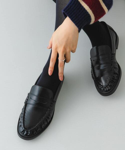 RODE SKO（ロデスコ）の「ギャザーローファー（ローファー・レディース・キャメル/ブラック・36/37/38）」の3枚目の写真