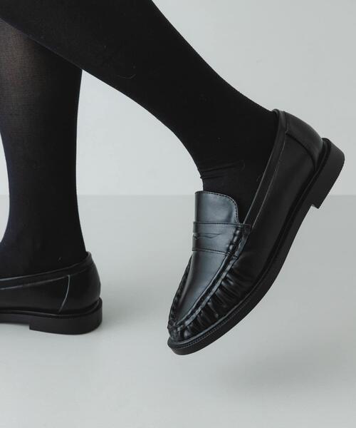 RODE SKO（ロデスコ）の「ギャザーローファー（ローファー・レディース・キャメル/ブラック・36/37/38）」の5枚目の写真