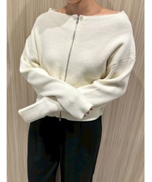 fifth | ダブルジップニットカーディガン(カーディガン/ボレロ)