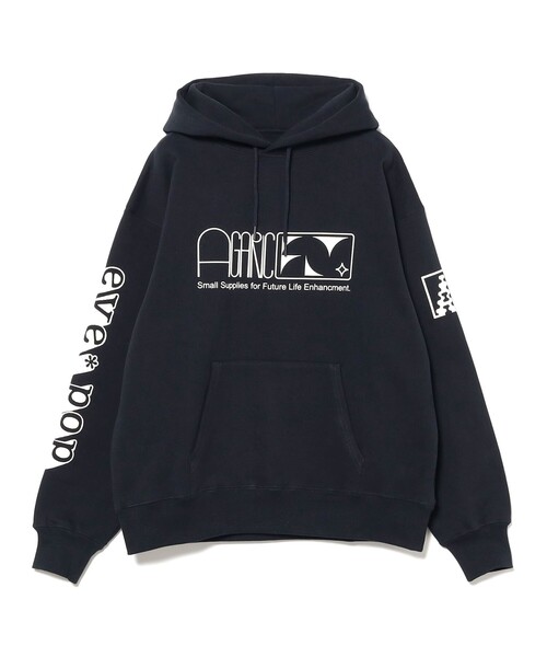 DEMARCOLAB(デマルコラブ)の「MPK STUDIO × DeMarcoLab × AGARIC FLY × BEAMS T / SWEAT HOODY②(パーカー・メンズ・ネイビー・L/M)」の1枚目の写真