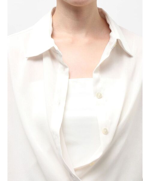 ELENDEEK（エレンディーク）の「サテンカシュクールシャツ（シャツ/ブラウス・レディース・オフホワイト/キャメル・FREE）」の12枚目の写真