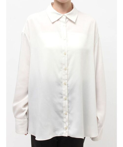 ELENDEEK（エレンディーク）の「サテンカシュクールシャツ（シャツ/ブラウス・レディース・オフホワイト/キャメル・FREE）」の8枚目の写真