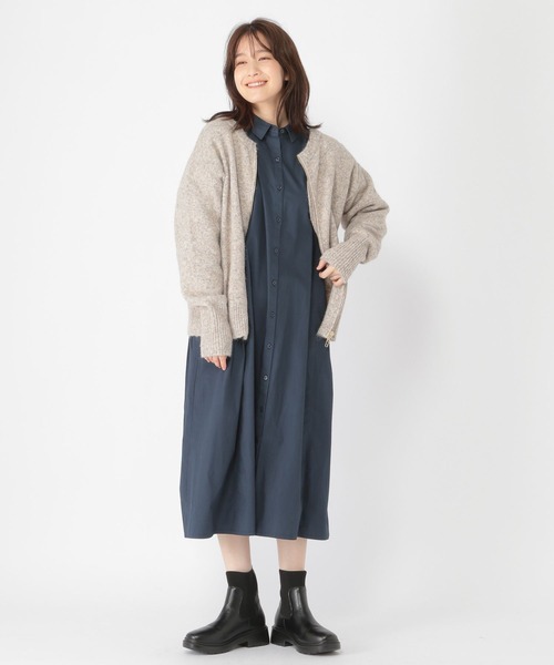 セール】【CLIP BY STAFF/MINAKO企画】7ゲージロゴZIPニット（ニット