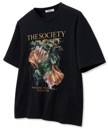 スチールライフフラワーハーフTシャツ[ブラック]