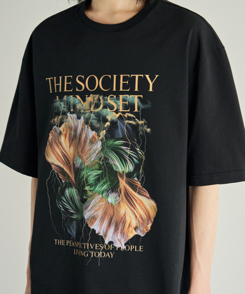 ROTEMBER（ローテンバー）の「スチールライフフラワーハーフTシャツ[ブラック]（Tシャツ/カットソー・メンズ・その他・MEDIUM/LARGE/X-LARGE）」の3枚目の写真