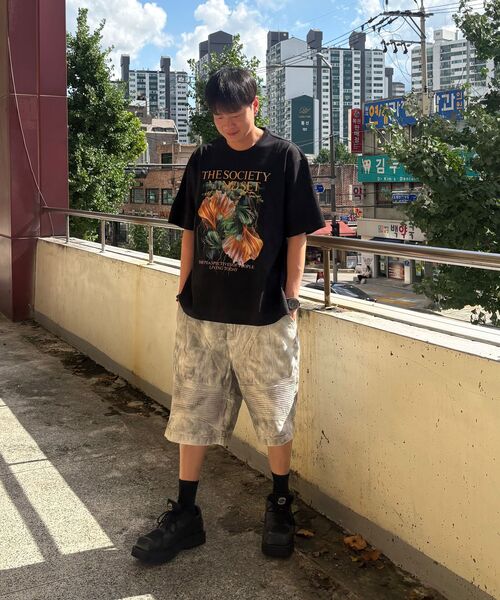 ROTEMBER（ローテンバー）の「スチールライフフラワーハーフTシャツ[ブラック]（Tシャツ/カットソー・メンズ・その他・MEDIUM/LARGE/X-LARGE）」の4枚目の写真