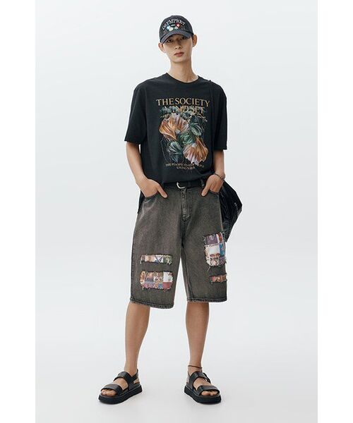 ROTEMBER（ローテンバー）の「スチールライフフラワーハーフTシャツ[ブラック]（Tシャツ/カットソー・メンズ・その他・MEDIUM/LARGE/X-LARGE）」の6枚目の写真