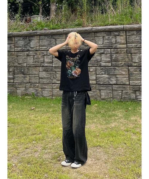 ROTEMBER（ローテンバー）の「スチールライフフラワーハーフTシャツ[ブラック]（Tシャツ/カットソー・メンズ・その他・MEDIUM/LARGE/X-LARGE）」の8枚目の写真