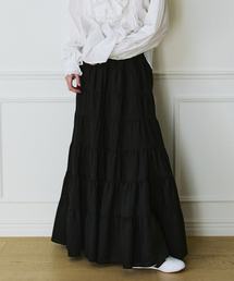 GREEN BUTTER（グリーンバター）の「Cancan Ruffle Long Skirt (Black)（スカート）」