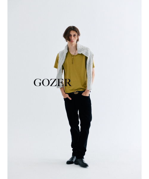 GOZER(ゴーザー)の「UNDER HALF T-SHIRT_OLIVE(Tシャツ/カットソー・メンズ・オリーブ・SMALL/MEDIUM/LARGE/X-LARGE)」の3枚目の写真
