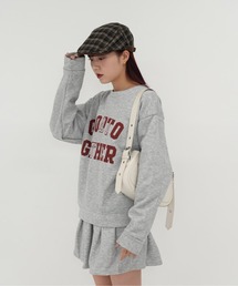 Uenui（ウニュイ）の「【 cunii 】スウェット セットアップ プリーツ ミニスカート 韓国 オーバーサイズ 体型カバー ガーリー カジュアル 秋冬（セットアップ）」