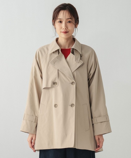 GLOBAL WORK（グローバルワーク）の「防風襟2WAYトレンチコート/601272（トレンチコート・レディース・グレイッシュベージュ/ベージュ/ネイビー・SMALL/MEDIUM/LARGE）」の16枚目の写真