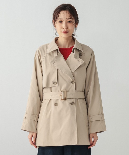 GLOBAL WORK（グローバルワーク）の「防風襟2WAYトレンチコート/601272（トレンチコート・レディース・グレイッシュベージュ/ベージュ/ネイビー・SMALL/MEDIUM/LARGE）」の19枚目の写真