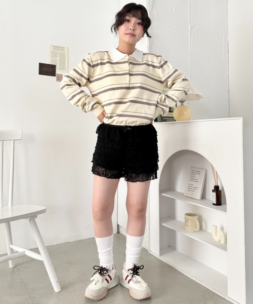 SOLLON.(ソルロン)の「フリフリレースショートパンツ(その他パンツ・レディース・ブラック/ホワイト・FREE)」の20枚目の写真