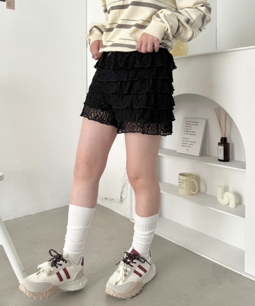 セール】フリフリレースショートパンツ（その他パンツ）｜SOLLON