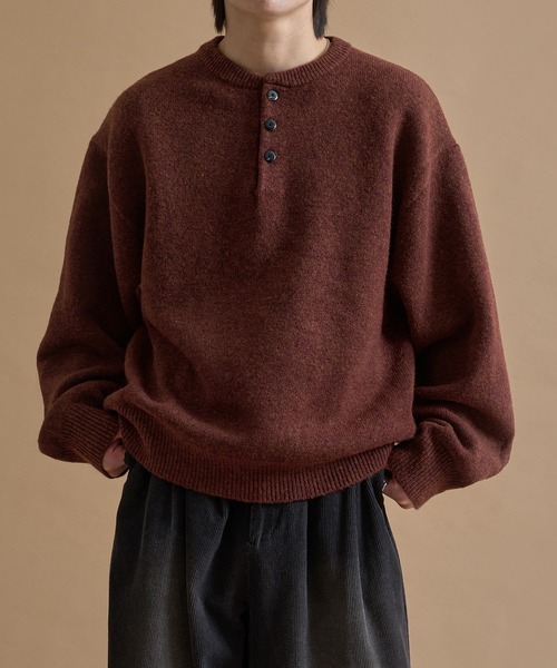   ニット ヘンリーネックルーズニット（ニット/セーター）｜epnok（エプノック