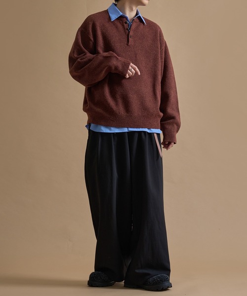 ヘンリーネックルーズニット（ニット/セーター）｜epnok（エプノック