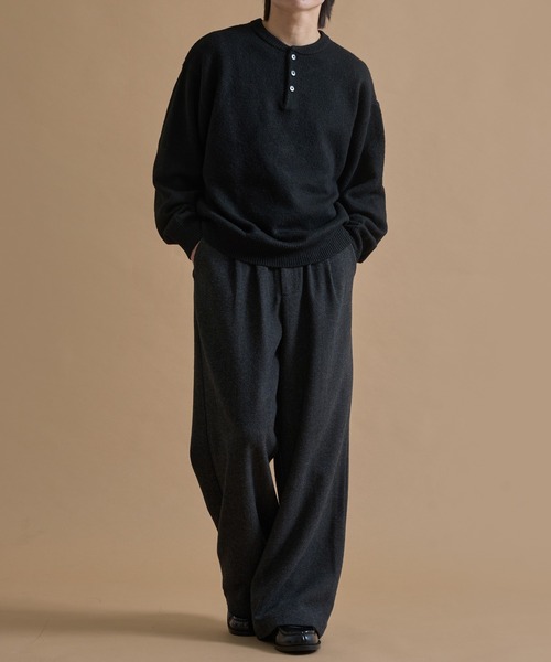 ヘンリーネックルーズニット（ニット/セーター）｜epnok（エプノック