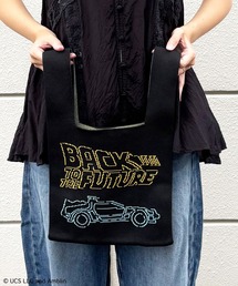 Universal Filmarket（ユニバーサルフィルマーケット）の「【Universal Filmarket】バック・トゥ・ザ・フューチャー ニットマルシェバッグ（エコバッグ/サブバッグ）」