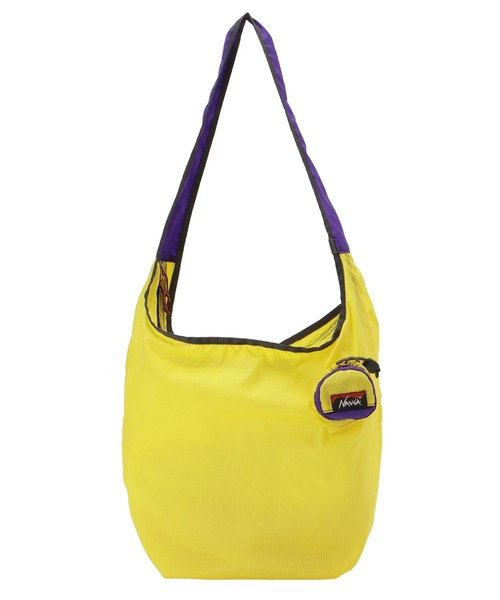 NANGA（ナンガ）の「POCKETABLE SHOULDER BAG（エコバッグ/サブバッグ・メンズ・イエロー/パープル/グレー・FREE）」の4枚目の写真