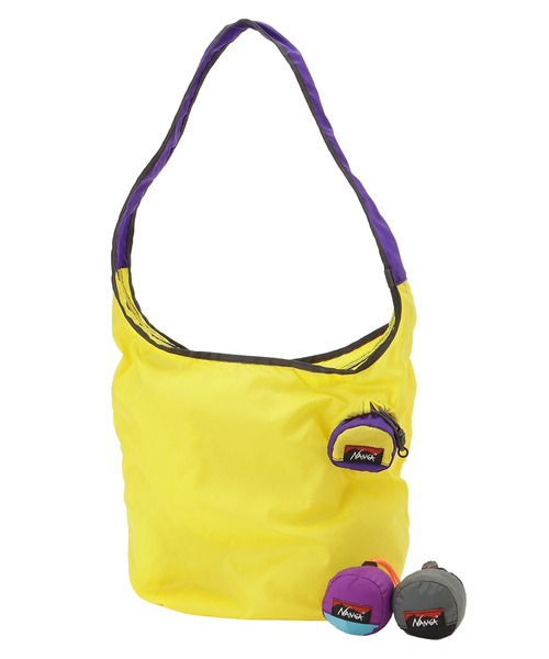 NANGA（ナンガ）の「POCKETABLE SHOULDER BAG（エコバッグ/サブバッグ・メンズ・イエロー/パープル/グレー・FREE）」の8枚目の写真