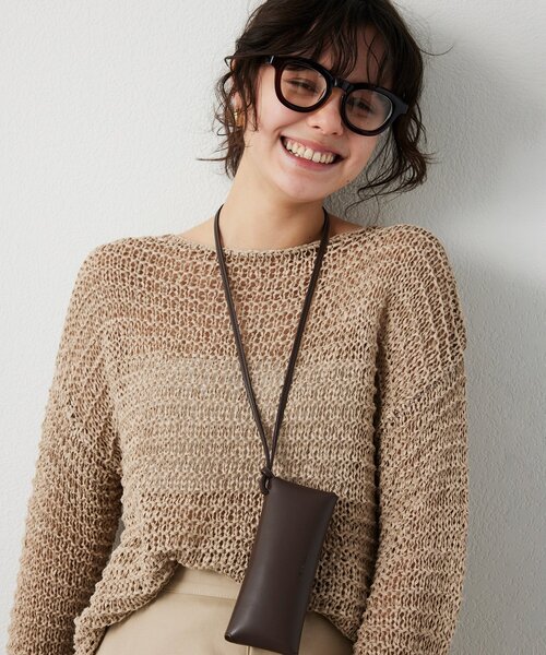 THE PAUSE（ザ ポーズ）の「【THE PAUSE】太縁メガネ（メガネ・レディース・ブラウン・FREE）」の6枚目の写真