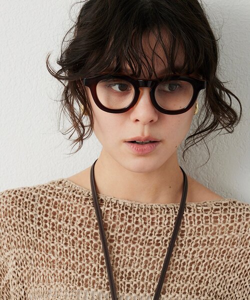 THE PAUSE（ザ ポーズ）の「【THE PAUSE】太縁メガネ（メガネ・レディース・ブラウン・FREE）」の9枚目の写真
