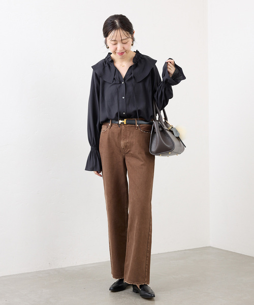 LE TALON(ルタロン)の「《追加》スクエアステッチソフトローファー(バレエシューズ・レディース・ブラック系その他・24.5cm/24cm/23.5cm/26cm/25.5cm/25cm/23cm/22cm/21.5/22.5cm)」の2枚目の写真