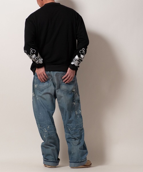 BAYBLO（ベイブロ）の「(SA) 裏起毛 刺繍 ロゴ 長袖 トレーナー（スウェット・メンズ・ブラック系1/グレー系1/ネイビー系1/アイボリー系1/ブラック系/グレー系/ネイビー系/アイボリー系・M/L/LL）」の13枚目の写真