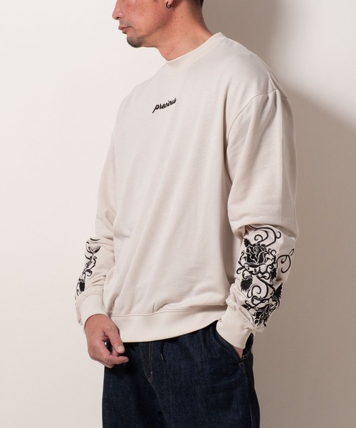 BAYBLO（ベイブロ）の「(SA) 裏起毛 刺繍 ロゴ 長袖 トレーナー（スウェット・メンズ・ブラック系1/グレー系1/ネイビー系1/アイボリー系1/ブラック系/グレー系/ネイビー系/アイボリー系・M/L/LL）」の15枚目の写真