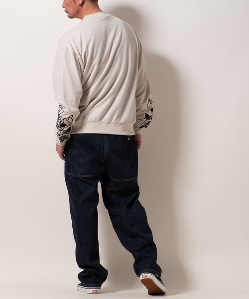 BAYBLO（ベイブロ）の「(SA) 裏起毛 刺繍 ロゴ 長袖 トレーナー（スウェット・メンズ・ブラック系1/グレー系1/ネイビー系1/アイボリー系1/ブラック系/グレー系/ネイビー系/アイボリー系・M/L/LL）」の18枚目の写真