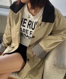 ROGER AND RAW（ロジャーアンドロウ）の「襟配色ステンカラーオーバーコート（ステンカラーコート）」