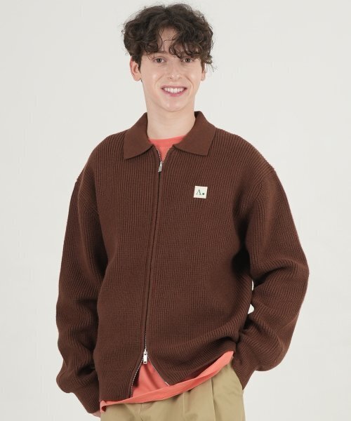 Moore — плотный хачи‑кардиган с подкладкой, high‑density hatch cardigan