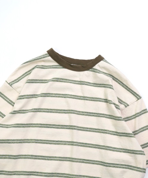 prit（プリット）の「[prit] リサイクルムラ糸天竺レトロボーダー クルーネックルーズTシャツ（Tシャツ/カットソー・レディース・ブルー系その他/ホワイト系その他・FREE）」の15枚目の写真