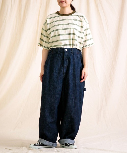 prit（プリット）の「[prit] リサイクルムラ糸天竺レトロボーダー クルーネックルーズTシャツ（Tシャツ/カットソー・レディース・ブルー系その他/ホワイト系その他・FREE）」の8枚目の写真