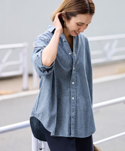 FRAMeWORK(フレームワーク)の「≪追加≫ダンガリーシャツ(シャツ/ブラウス・レディース・エメラルドブルー・FREE)」の19枚目の写真