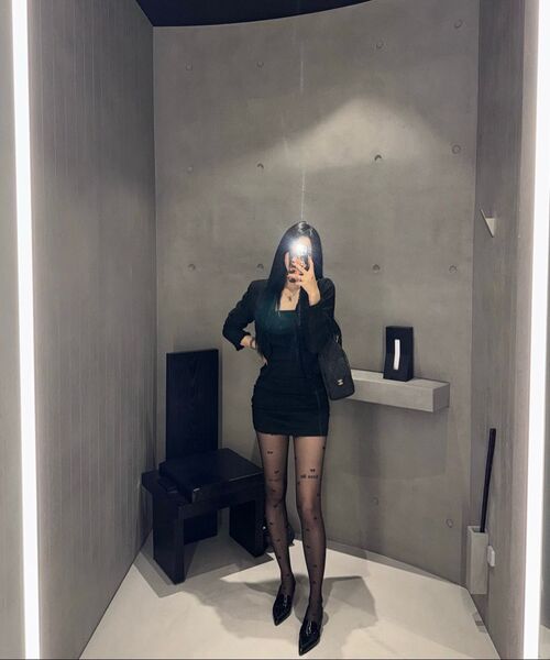 DEHEVE（デヘヴェ）の「Out Pocket Single Tweed Jacket [Black]（テーラードジャケット・レディース・その他・FREE）」の3枚目の写真