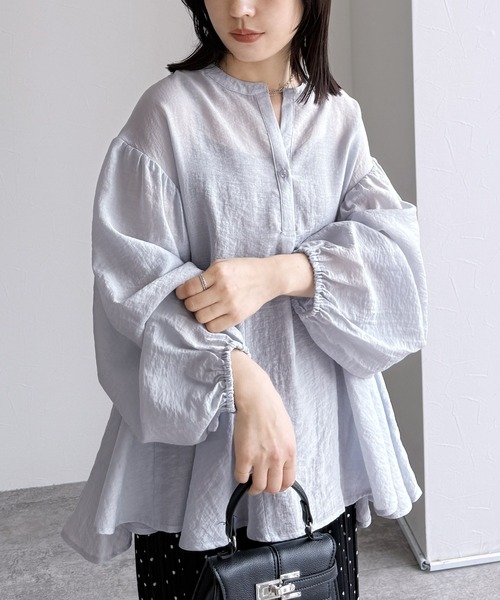 reca（レカ）の「シアーフレアブラウス（Tシャツ/カットソー・レディース・オフホワイト/ブラック/サックスブルー・M）」の10枚目の写真