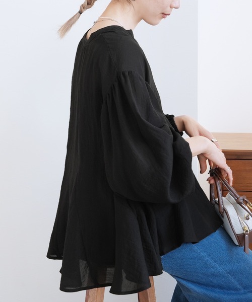 reca（レカ）の「シアーフレアブラウス（Tシャツ/カットソー・レディース・オフホワイト/ブラック/サックスブルー・M）」の20枚目の写真