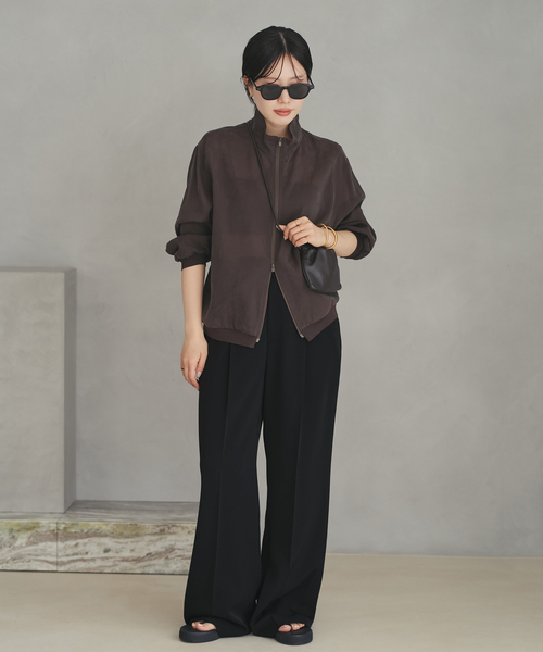 plage(プラージュ)の「beautiful tuck パンツ(スラックス・レディース・ベージュ/ブラック・36/38/34)」の18枚目の写真