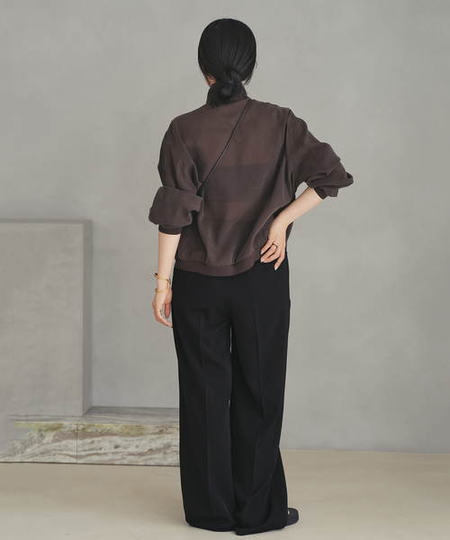 plage(プラージュ)の「beautiful tuck パンツ(スラックス・レディース・ベージュ/ブラック・36/38/34)」の20枚目の写真