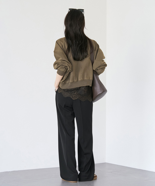 plage(プラージュ)の「beautiful tuck パンツ(スラックス・レディース・ベージュ/ブラック・36/38/34)」の12枚目の写真