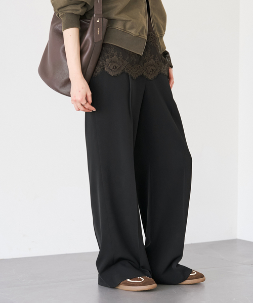 plage(プラージュ)の「beautiful tuck パンツ(スラックス・レディース・ベージュ/ブラック・36/38/34)」の15枚目の写真